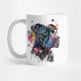 Valentines Pitbull black - Unleashing love, one wag at a time Mug